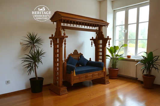 Handcrafted Solid Wood Jhula Swing
