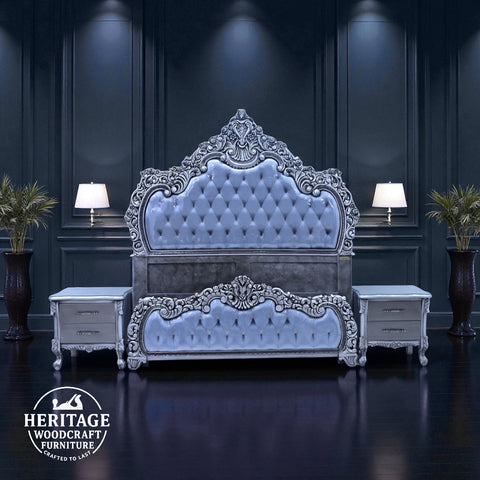 Luxury Handcrafted Solid Wood Bedroom Set