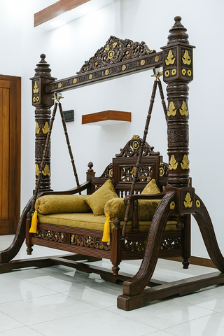 Handcrafted Solid Wood Jhula Swing