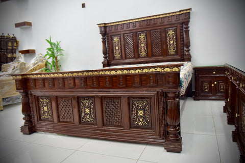 Luxury Handcrafted Solid Wood Bedroom Set