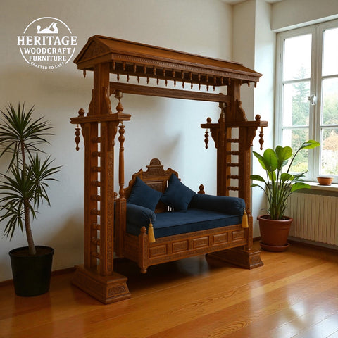 Handcrafted Solid Wood Jhula Swing