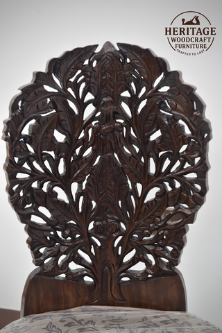 Handcrafted Wooden Accent Seating Set