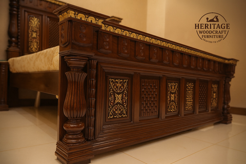 Luxury Handcrafted Solid Wood Bedroom Set