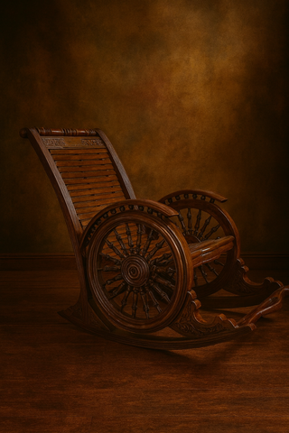 Handcrafted Solid Wood Rocking Chair