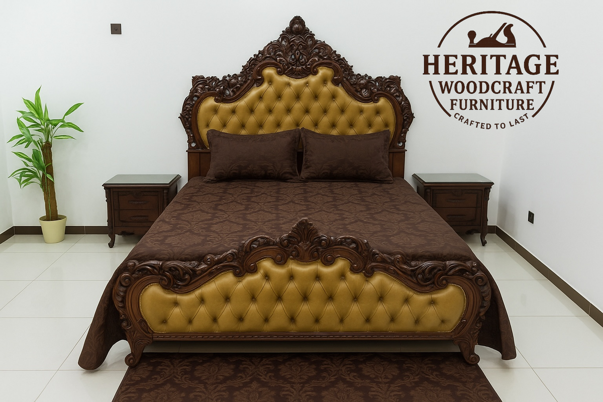 Luxu Handcrafted Solid Wood Bedroom Set