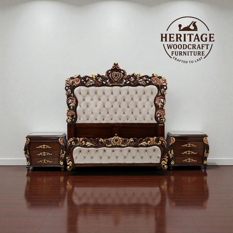 Luxu Handcrafted Solid Wood Bedroom Set