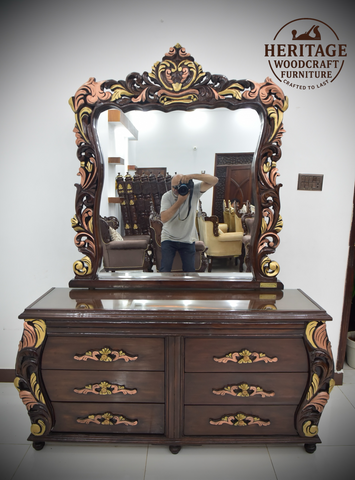 Luxu Handcrafted Solid Wood Bedroom Set