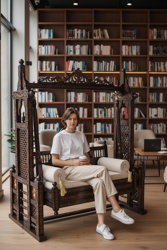 Handcrafted Solid Wood Jhula Swin