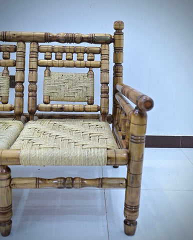 Handcrafted Natural WOOd Seating Set