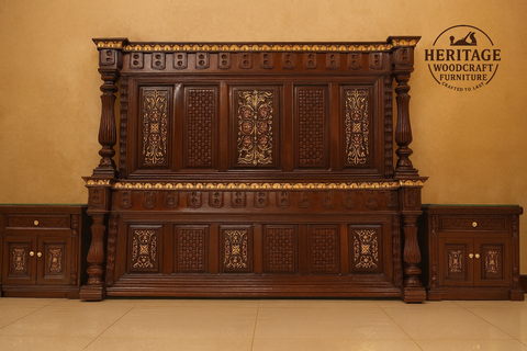 Luxury Handcrafted Solid Wood Bedroom Set
