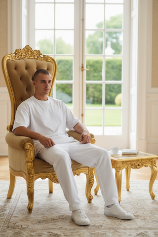 Royal High-Back Throne Chairs with Table