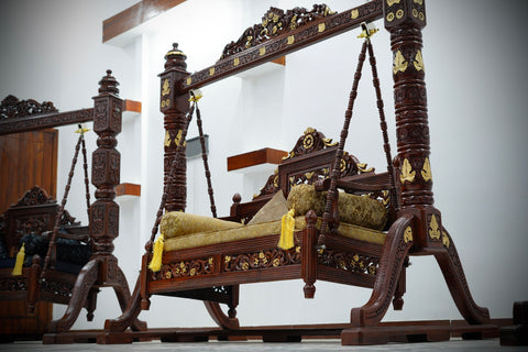 Handcrafted Solid Wood Jhula Swing