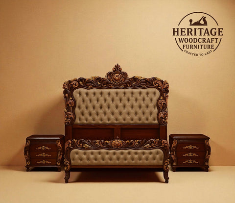 Luxu Handcrafted Solid Wood Bedroom Set