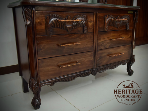 Luxu Handcrafted Solid Wood Bedroom Set