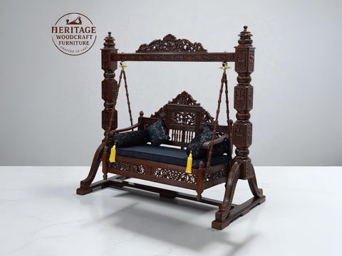Handcrafted Solid Wood Jhula Swing