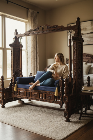 Handcrafted Solid Wood Jhula Swing