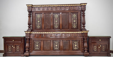 Luxury Handcrafted Solid Wood Bedroom Set