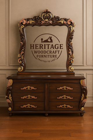 Luxu Handcrafted Solid Wood Bedroom Set