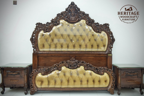 Luxu Handcrafted Solid Wood Bedroom Set