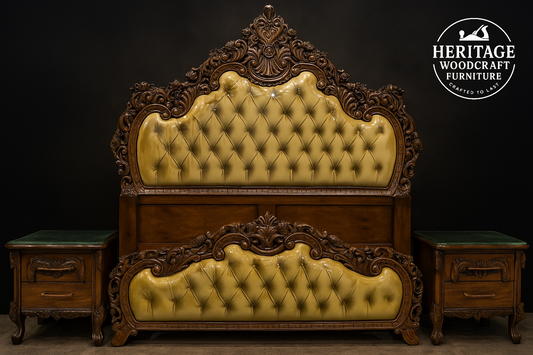 Luxu Handcrafted Solid Wood Bedroom Set