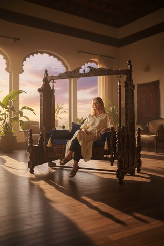 Handcrafted Solid Wood Jhula Swing