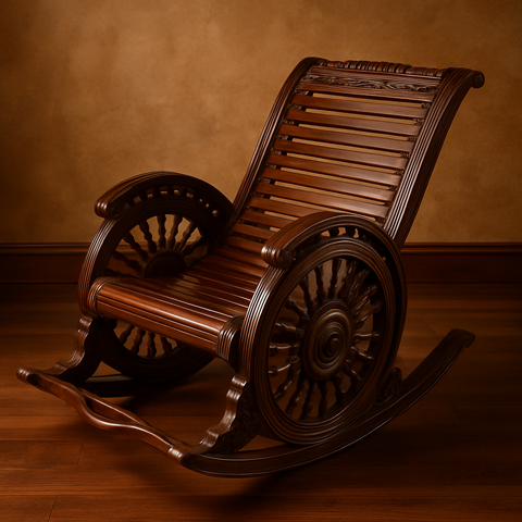 Handcrafted Solid Wood Rocking Chair