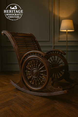 Handcrafted Solid Wood Rocking Chair