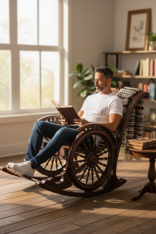 Handcrafted Solid Wood Rocking Chair