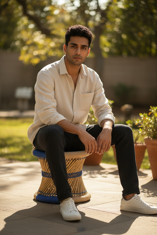 Handwoven Rope Stool