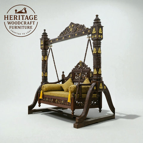 Handcrafted Solid Wood Jhula Swing