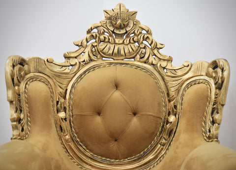 Handcrafted Solid Wood Sofa Set (3-Seater + 2 Single Chairs)