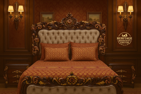 Luxu Handcrafted Solid Wood Bedroom Set