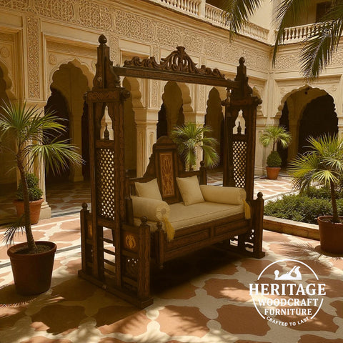 Handcrafted Solid Wood Jhula Swin