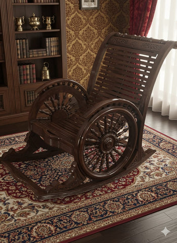 Handcrafted Solid Wood Rocking Chair