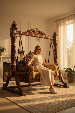 Handcrafted Solid Wood Jhula Swing