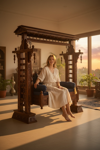 Handcrafted Solid Wood Jhula Swing