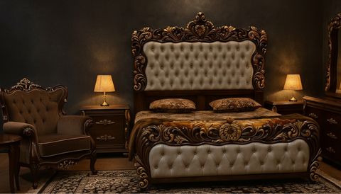 Luxu Handcrafted Solid Wood Bedroom Set