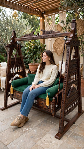 Handcarfted Wooden swing