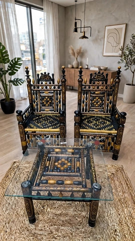 Handwoven chair set