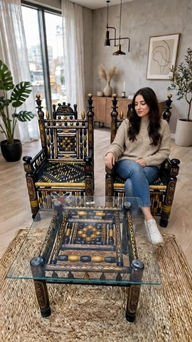 Handwoven chair set