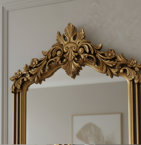 Handcrafted Wooden Floor Mirror